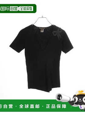 日本直邮中古LV路易威登女A级95新knit针织尼龙上衣黑色