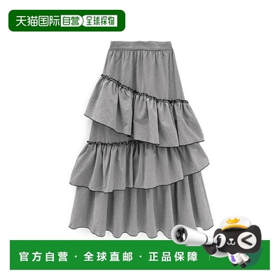 日本直邮日潮 GRL 格子图案层叠长裙  on314半身裙a字裙