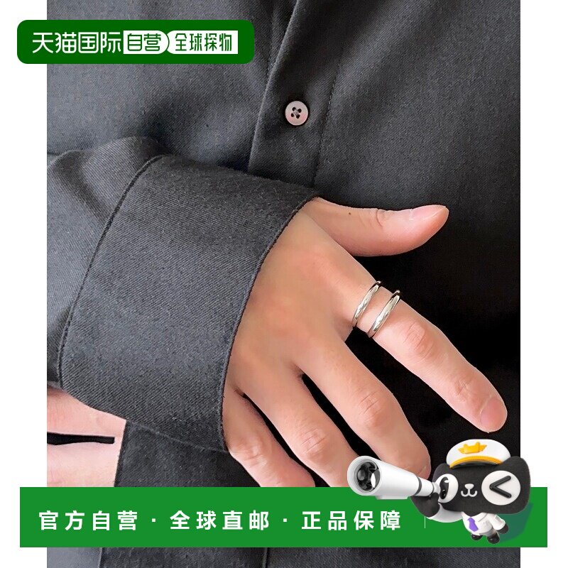 日本直邮SBG &times; 时尚博主Yu联名普兰普桑德戒指 男女同款不锈钢简