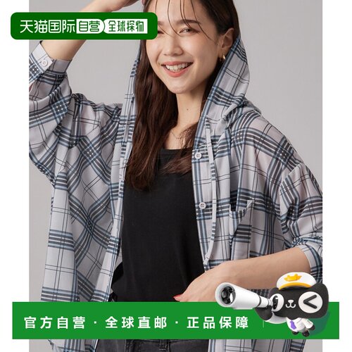 日本直邮SHOO・LA・RUE 女装 宽松透视感休闲衬衫式连帽风衣 C62870