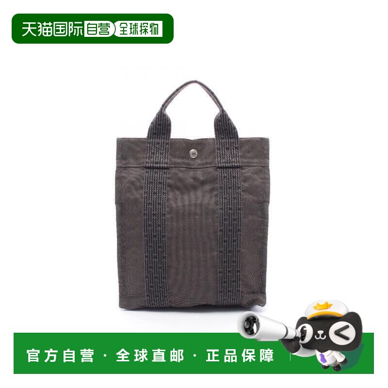 日本直邮中古Hermes爱马仕女包B级9新Backpack背包帆布双肩包灰色