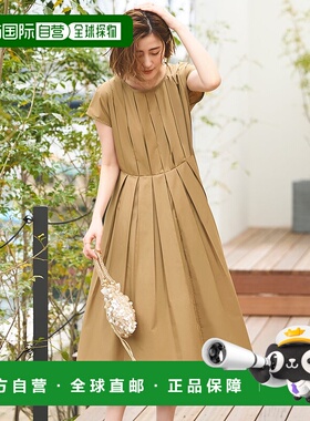 1h可退 日本直邮RUIRUE BOUTIQUE 法式袖褶皱连身裙 CU1387连衣裙