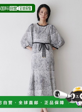 日本直邮TONAL 女装 地图印花乔赛特玛格丽特连衣裙 652550300201