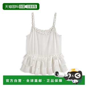 上衣 日本直邮日潮 长款 荷叶边层叠吊带衫 sd115性感连衣裙 GRL