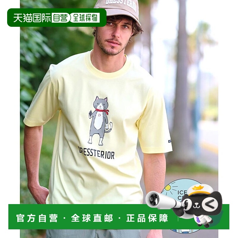 日本直邮DRESSTERIOR ICE CLEAR COTTON 猫T恤 [DR1233EM035522]