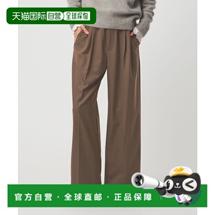 1h可退 日本直邮green label relaxing 女装宽松2褶西纹休闲裤 36