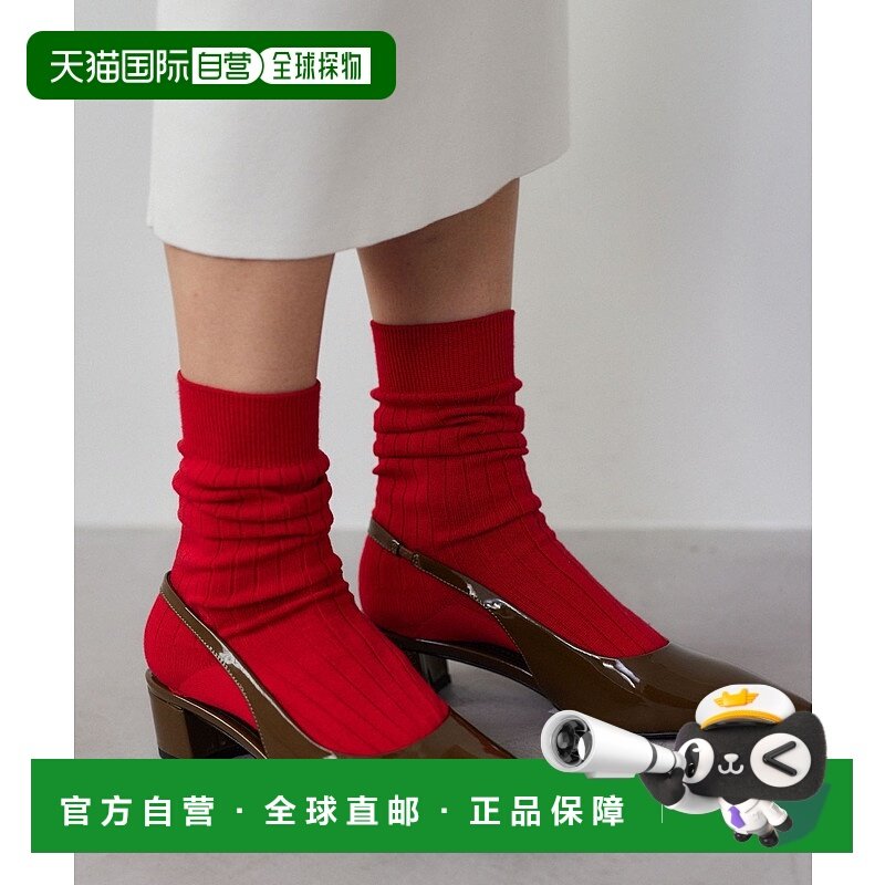 1h可退 日本直邮BARNYARDSTORM 女士刺绣LOGO设计长筒袜 316164