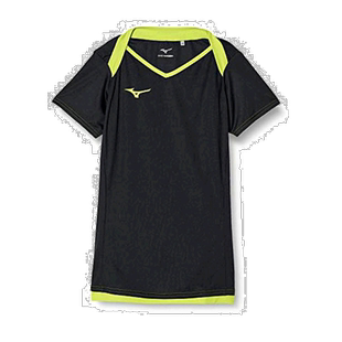 【日本直邮】Mizuno美津浓排球短袖T-shirt女式L黑绿 V2MA8283 94