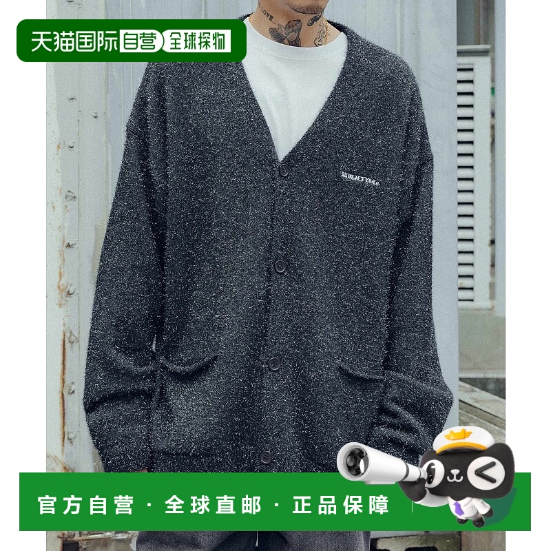 1h可退 日本直邮Subciety 男女同款 亮片长毛衣 宽松盒型针织开衫