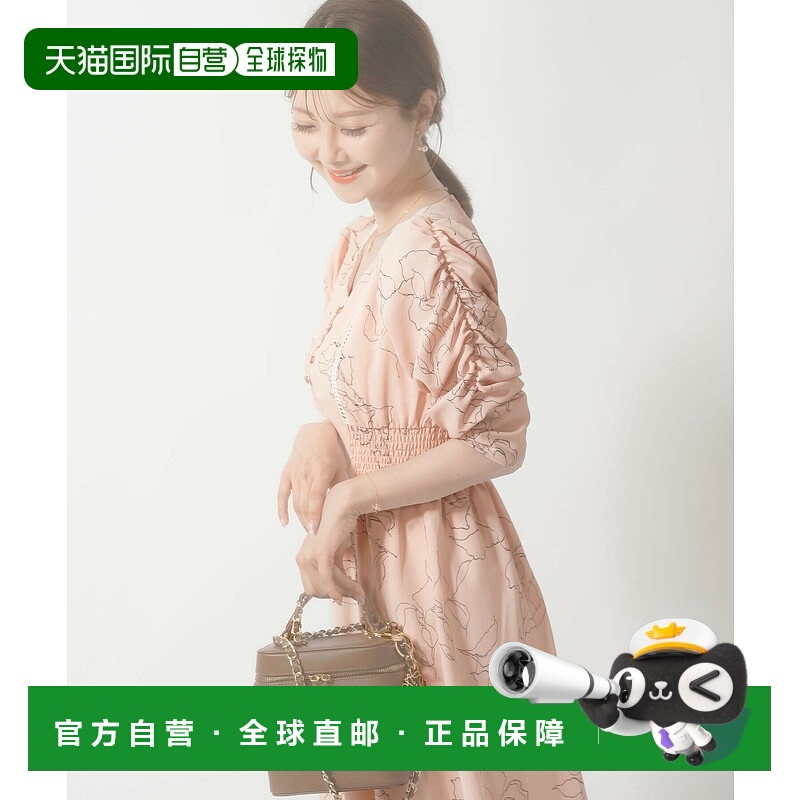 1h可退 日本直邮le reve vaniller 女士风格提升花纹连衣裙 lvn33