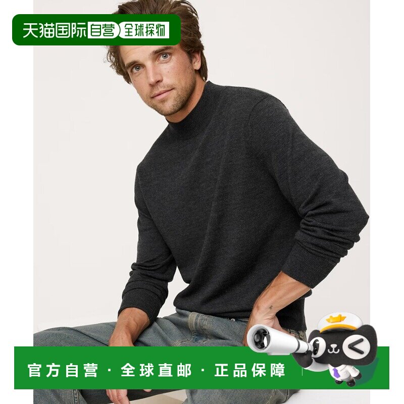 日本直邮BANANA REPUBLIC 男士 柔软保暖美利奴羊毛高领针织衫 标