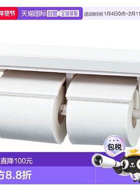 【日本直邮】LIXIL骊住 卫生间用带搁架连纸卷机 白色CF-AA64KU/W