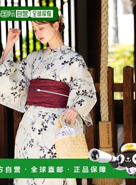 1h可退 日本直邮utatane女士原创染色浴衣三件套 6499616901和服