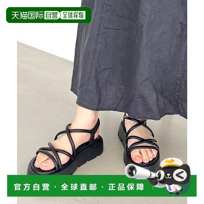 日本直邮Oriental Traffic 厚底管带凉鞋 [41218 OR526BW001813]