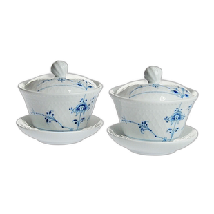 日本直邮Royal Copenhagen 皇家哥本哈根宫殿 带盖杯碟 一对 200m