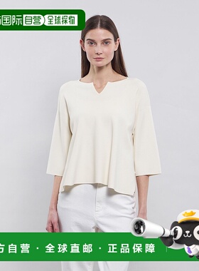 1h可退 日本直邮EPOCA 女士V领宽松针织衫 M5N17516__