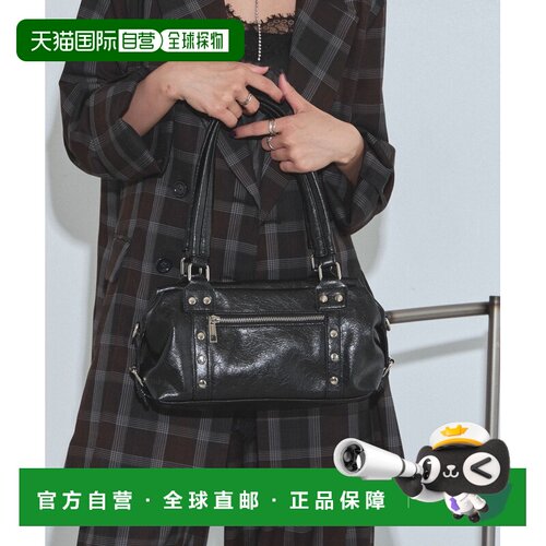 日本直邮PAGEBOY 女士 铆钉拉链迷你单肩包手提包斜挎包 1050651