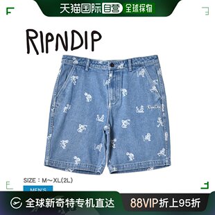 RND9020 PARTY 自营｜RIPNDIP 白 牛仔短裤 男式 裤 DANCE 子短裤