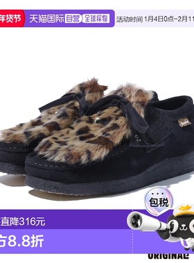 1h可退 日本直邮XLARGE Clarks WALLABEE 豹纹男女款定制鞋 10124
