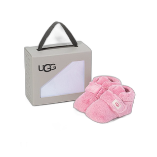 日本直邮Ugg婴儿鞋粉红色舒适毛质简约魔术贴百搭时尚休闲