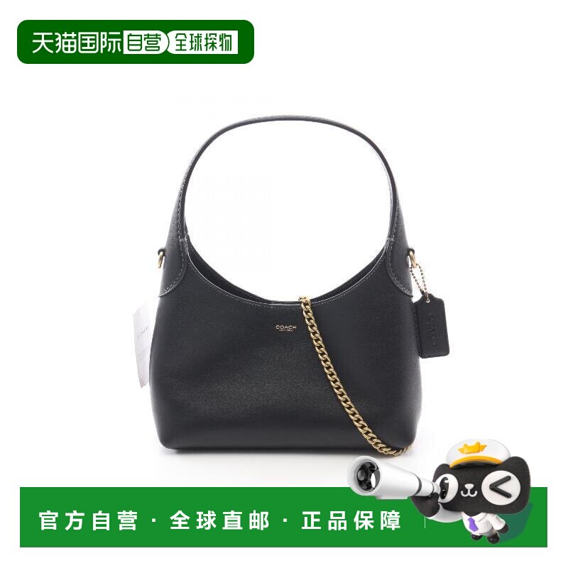 日本直邮中古Coach蔻驰女包S级99新Handbag手包牛皮斜挎包黑色