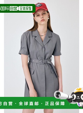 日本直邮MOUSSY 格纹迷你连衣裙 [MO1164EW25175] 灰色