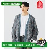 大花纹理 1h可退 4215 男士 宽松V领针织开衫 日本直邮BEAMS HEART