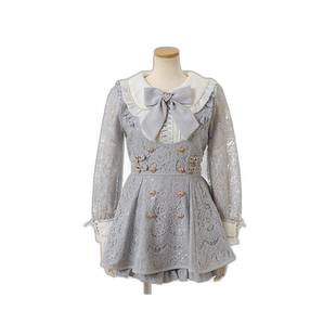 日本直邮日潮 Liz Lisa侧心扣蕾丝套装142-6205-0胸针