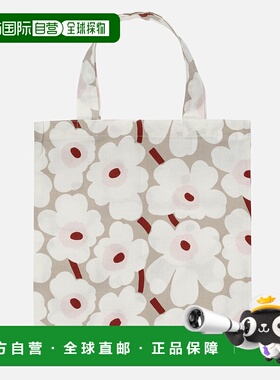 1h可退 日本直邮Marimekko 女装 Mini Unikko 棉质托特包 薄型A4