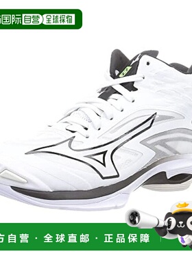 【日本直邮】Mizuno美津浓 排球鞋/室内/宽26.5cm 白/黑2E V1GA22