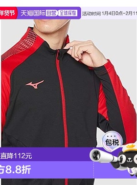【日本直邮】Mizuno美津浓 运动外套 黑/红色 M尺寸 P2MC0035