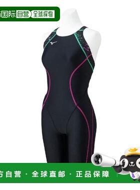 日本直邮 Mizuno 女士竞技半款泳衣 清仓款 [Master's Back] 黑色