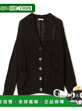 1h可退 日本直邮DES PRES 女装真丝V领开衫 半透明镂空设计 22025