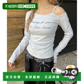 侧边褶皱显瘦 1h可退 WC26SP0 单肩设计 罗纹T恤 日本直邮WC 女装