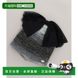 1h可退 日本直邮CA4LA 女装 仿羊毛混纺针织帽 宽松设计 装饰大蝴