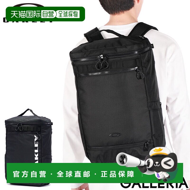 日本直邮OAKLEY帆布背包男女大容量上学通勤黑色OAKLEY帆布背包时
