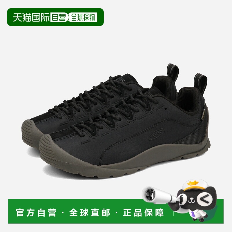 日本直邮KEEN 女士 Jasper Nylon WP 低帮防水运动鞋（黑色/黑色(