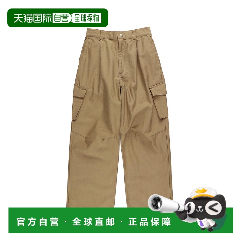 1h可退 日本直邮NANGA 女装宽松斜袋背衬缎感棉质卡其裤 N25301D0