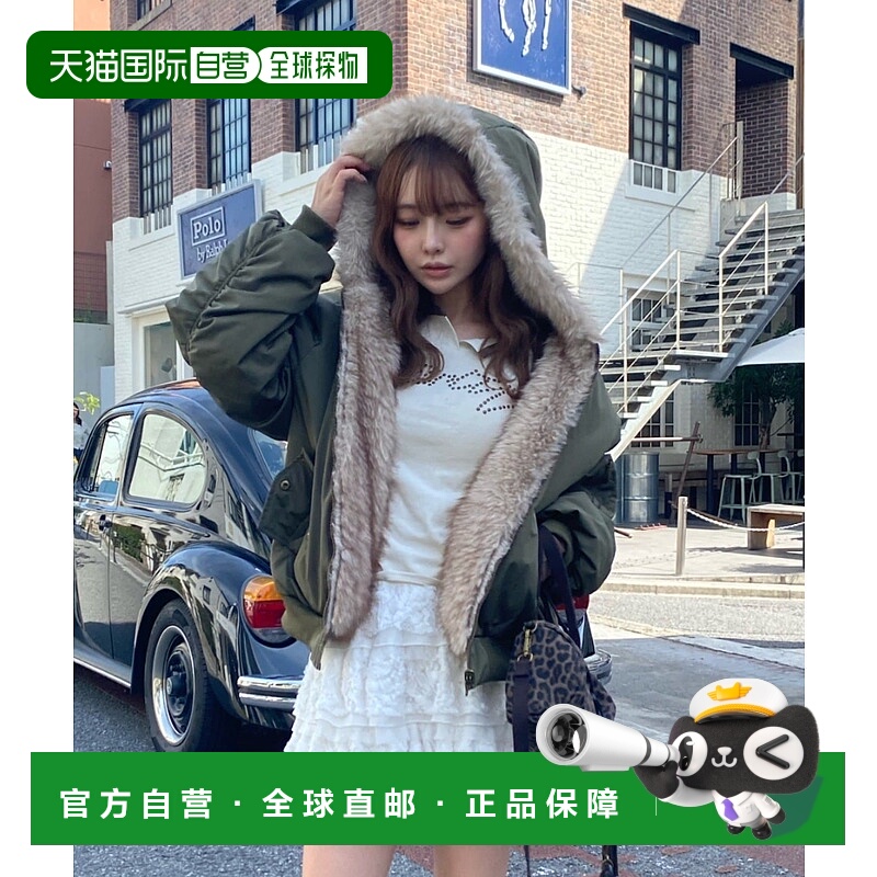 1h可退 日本直邮Ray Cassin 女装 双面穿毛领连帽外套 RCN1052407