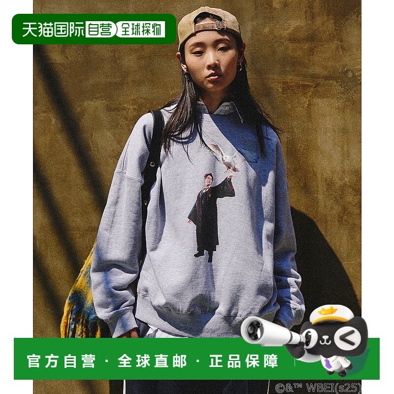 1h可退 日本直邮COLSUN 女装 宽松版型 半透明猫头鹰印花卫衣 背