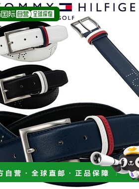 日本直邮Tommy Hilfiger 高尔夫徽标打孔腰带 2025 型号 THMB5SV4