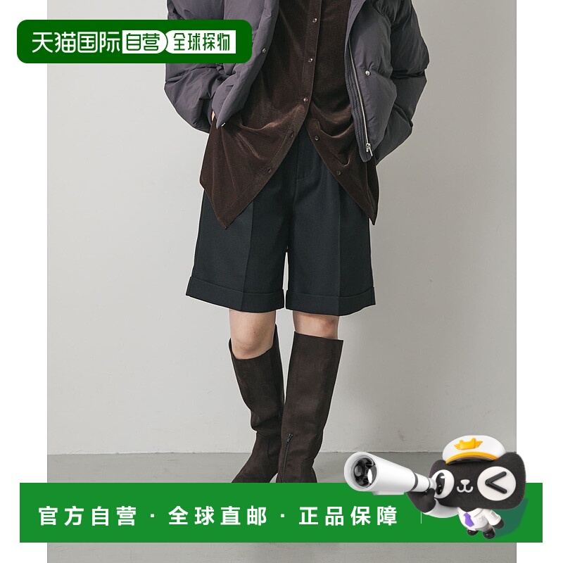 1h可退 日本直邮SENSE OF PLACE 女装 宽松版型半身折边短裤 AAA7