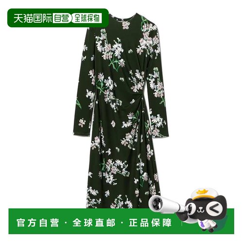 日本直邮ERDEM 女装 floral印花弹力长袖连衣裙 65260430657
