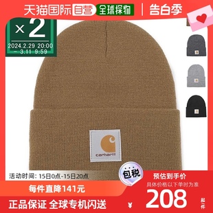 brn 日本直邮Carhartt a18 手表 针织帽小便帽男式 carharttbrown