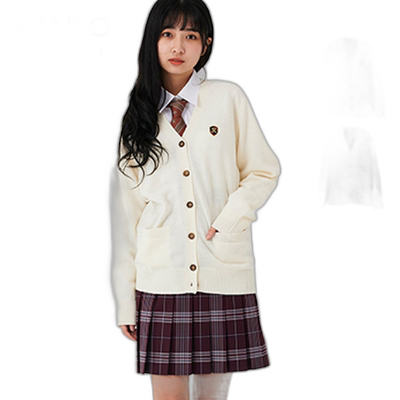 日本直邮开衫制服开衫学生入学针织衫针织开衫海军灰高中生KHS410