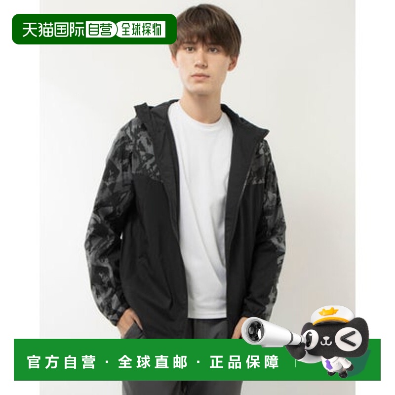 日本直邮Descente 男士 HEATNAVI全幅图案印花长袖logo全拉链连帽