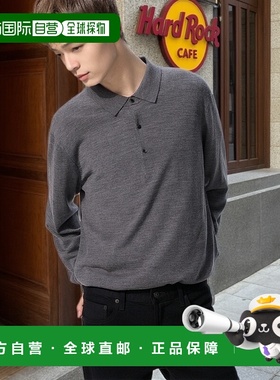 日潮跑腿UNIQLO优衣库25秋冬美利奴羊毛针织衫翻领纯色长袖Polo衫