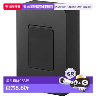 【日本直邮】山崎实业磁吸式湿纸巾收纳盒11.5x5.7x1.7cm黑 5315