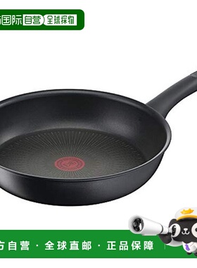 【日本直邮】T Fal 炒锅 热感应硬钛煎锅 燃气IH兼容28cm黑色G265