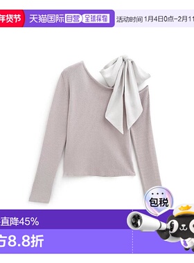 日本直邮日潮 GRL 单肩蝴蝶结罗纹针织上衣 tu1405裙子